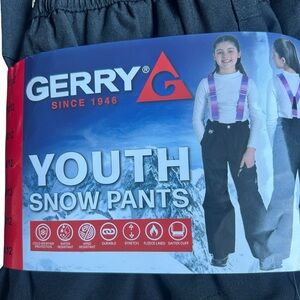 Gerry Weber Youth Snow Pants in Black with Purple Accents